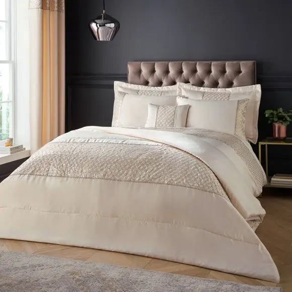 Catherine Lansfield Deco Sequin Quilted Bedspread Dunelm