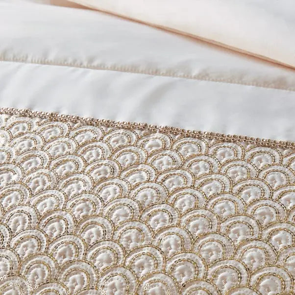 Catherine Lansfield Deco Sequin Quilted Bedspread Dunelm