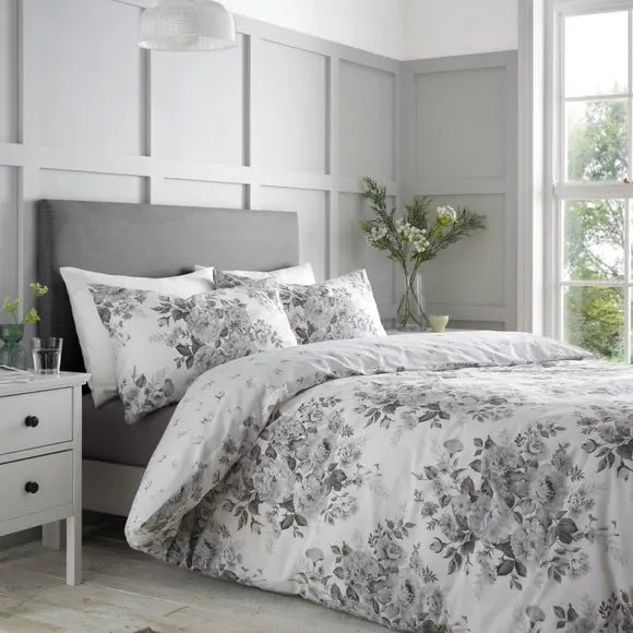 Catherine Lansfield Elinda Floral Duvet Cover and Pillowcase Set Dunelm