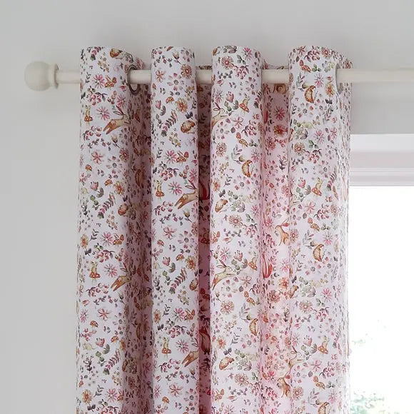 Catherine Lansfield Enchanted Butterfly Fully Reversible Eyelet Curtains Dunelm