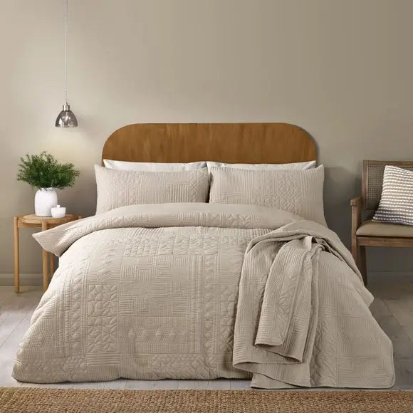 Catherine Lansfield Folkstone Geo Duvet Cover & Pillowcase Set Dunelm