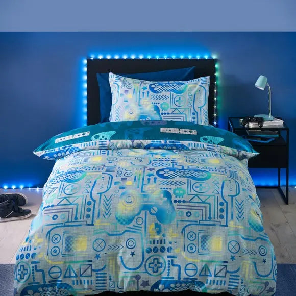 Catherine Lansfield Gamer Duvet Cover & Pillowcase Set Dunelm