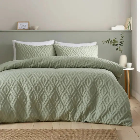 Catherine Lansfield Jacob Geo Duvet Cover and Pillowcase Set Dunelm