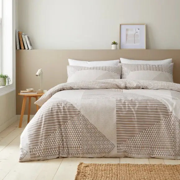 Catherine Lansfield Larsson Geo Duvet Cover and Pillowcase Set Dunelm
