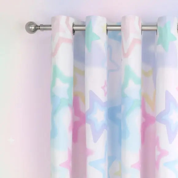 Catherine Lansfield Ombre Stars Eyelet Curtains Dunelm