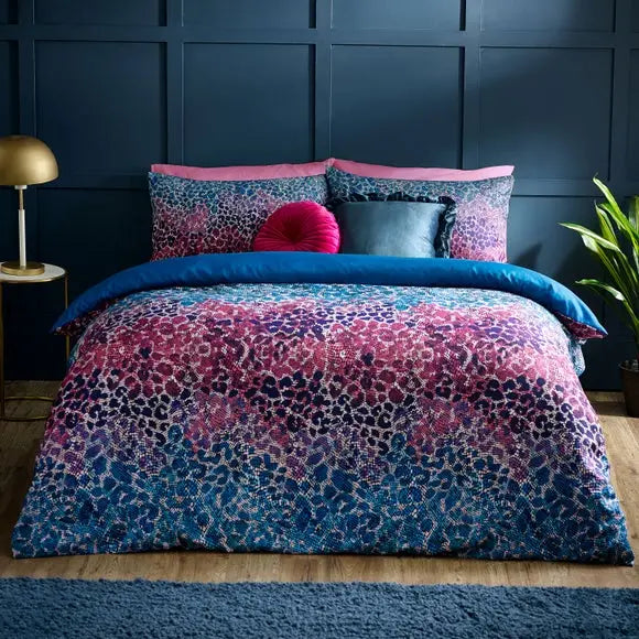 Catherine Lansfield Satin Animal Print Duvet Cover & Pillowcase Set Dunelm