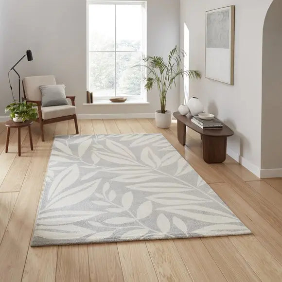 Catherine Lansfield Sorrel Leaves Rug Dunelm