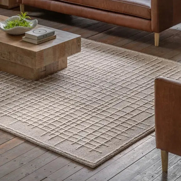 Cedar and Sage Fano Tufted Linear Rug Dunelm