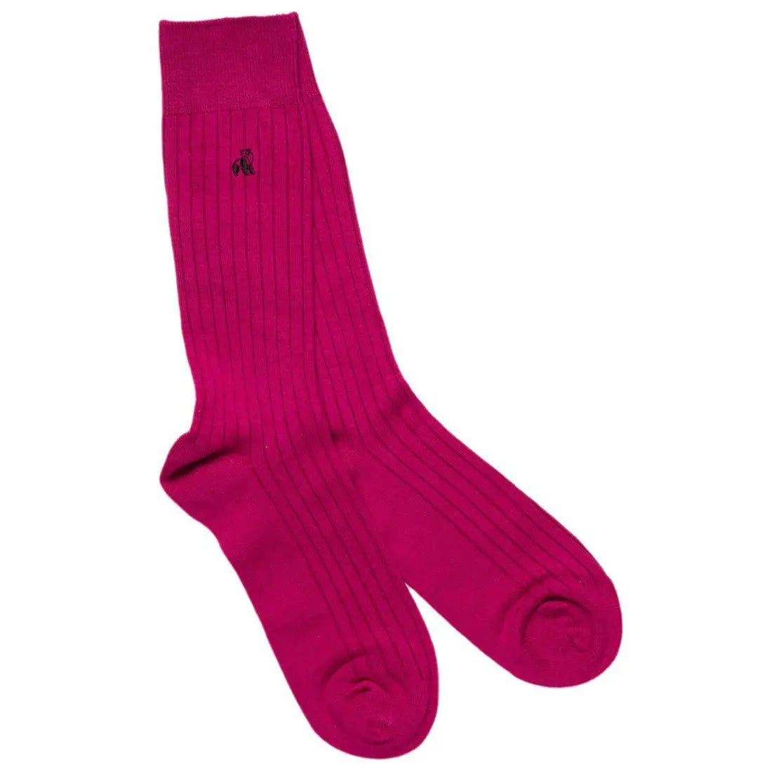 Cerise Bamboo Socks Swole Panda
