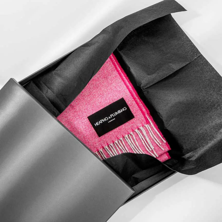 Cerise Love Stories - 100% Cashmere Scarf Heating & Plumbing London