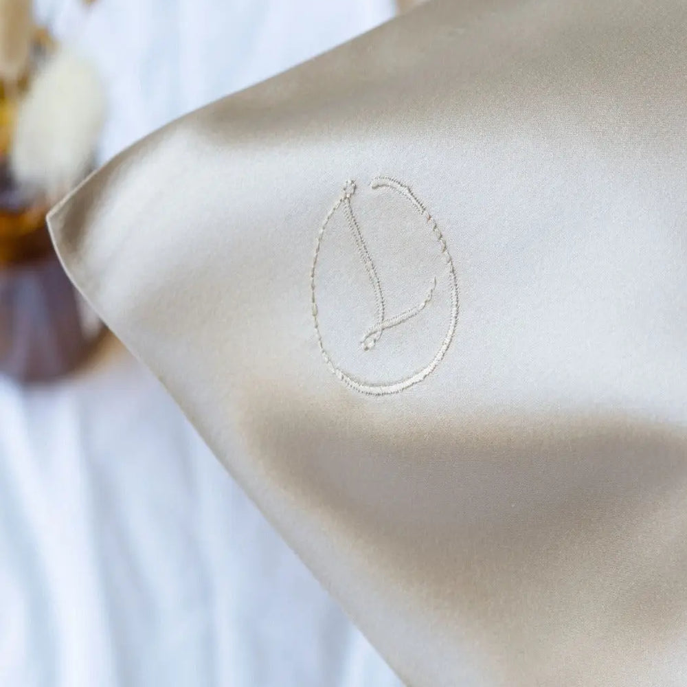 Champagne Silk Pillowcase Liv Lindley Silk Studio