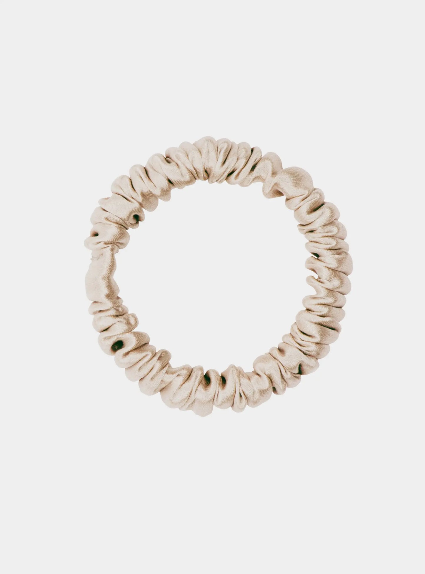 Champagne Silk Scrunchie - Skinny DREAMSILK