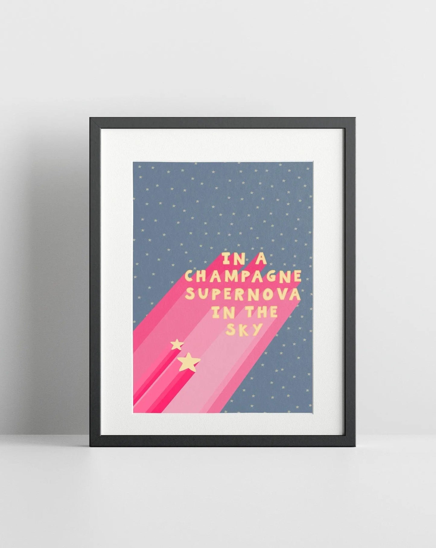 Champagne Supernova (Oasis inspired) A4 Lyric Art Print whowhatclaireart