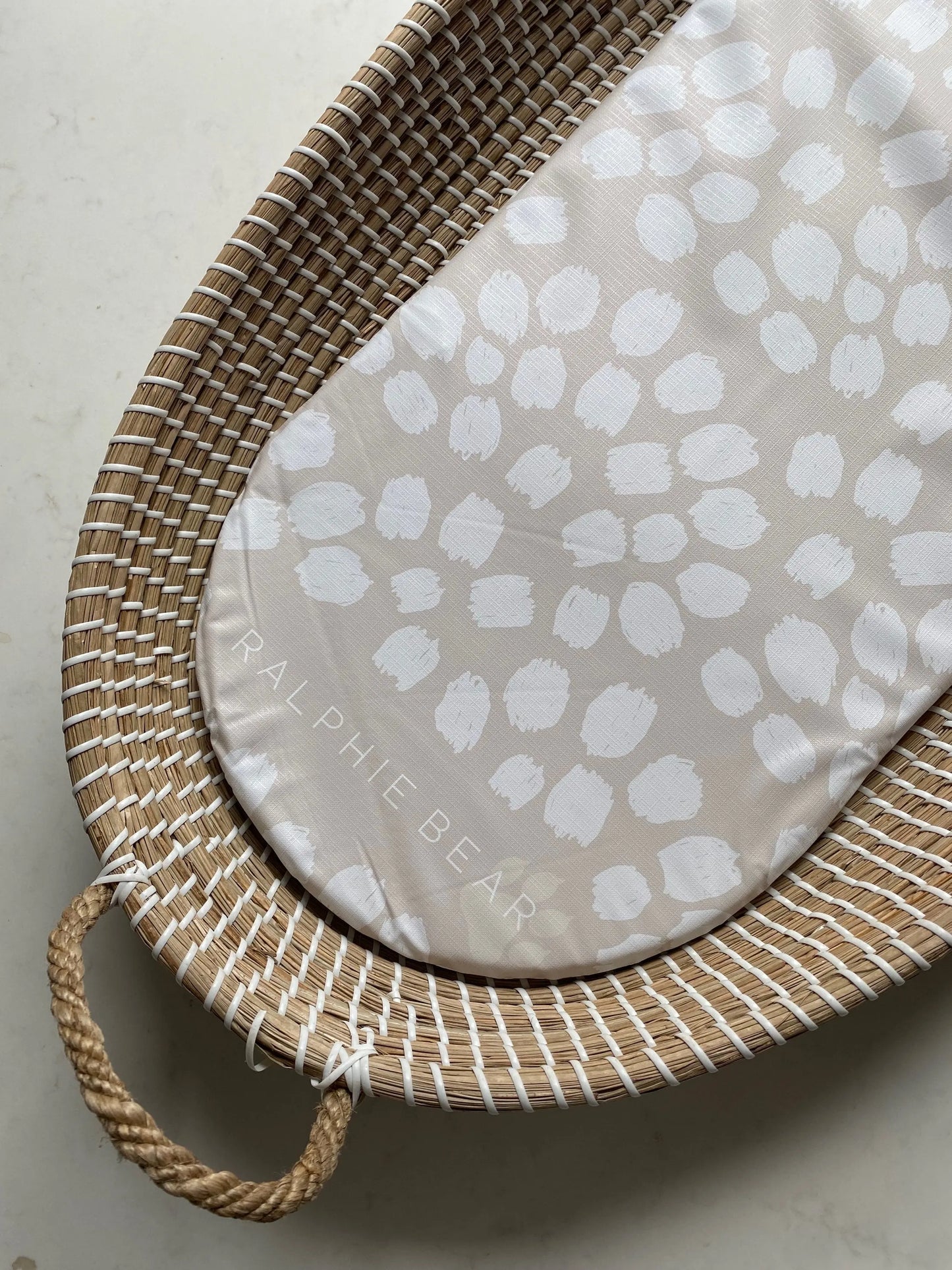 Changing Basket Mat Liner - Scallop Ralphie Bear