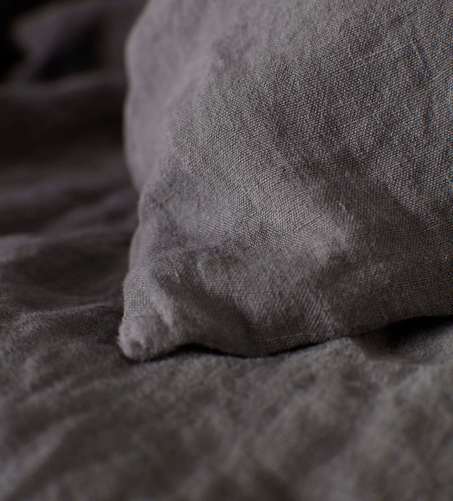 Charcoal 100% Linen Housewife Pillowcase The Secret Linen Store