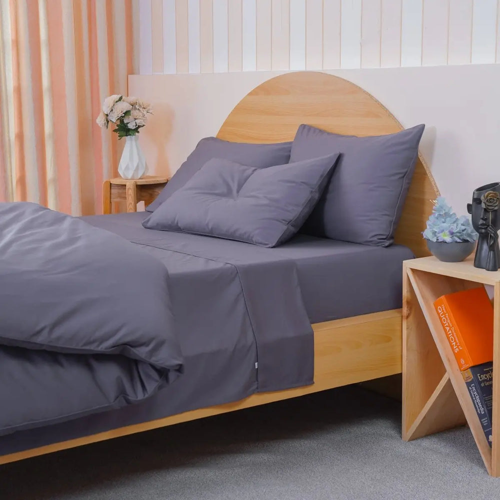 Charcoal Ackly Bamboo Bedding SHEET STORY