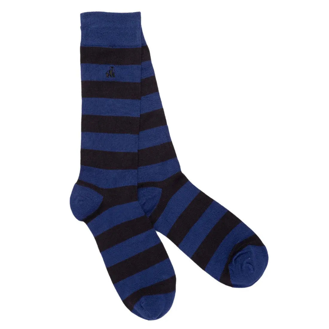 Charcoal Striped Bamboo Socks Swole Panda