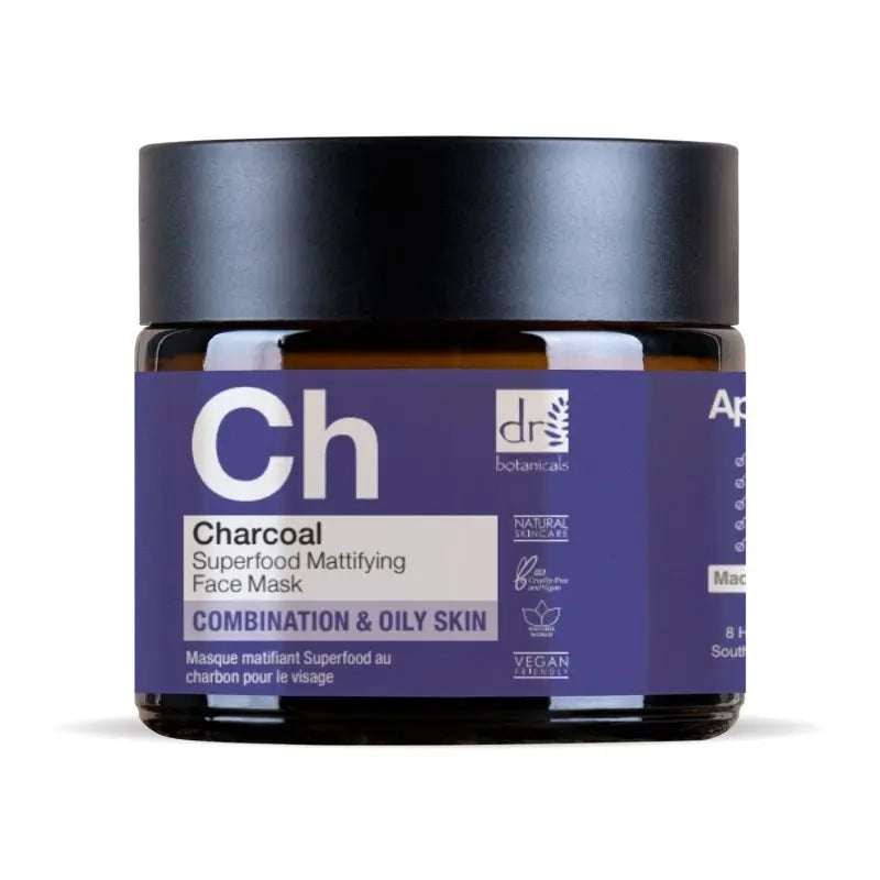 Charcoal Superfood Mattifying Face Mask 60ml Dr Botanicals