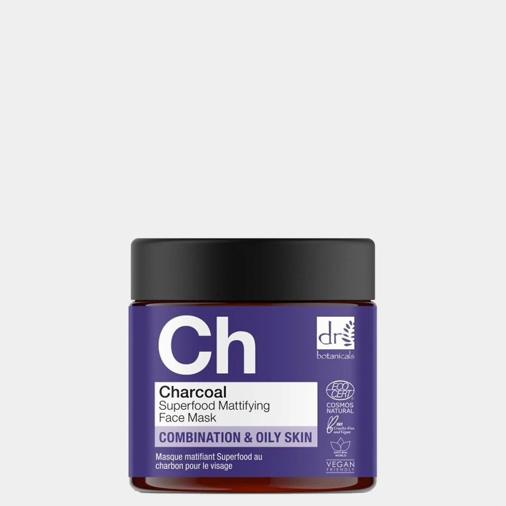 Charcoal Superfood Mattifying Face Mask 60ml Dr Botanicals