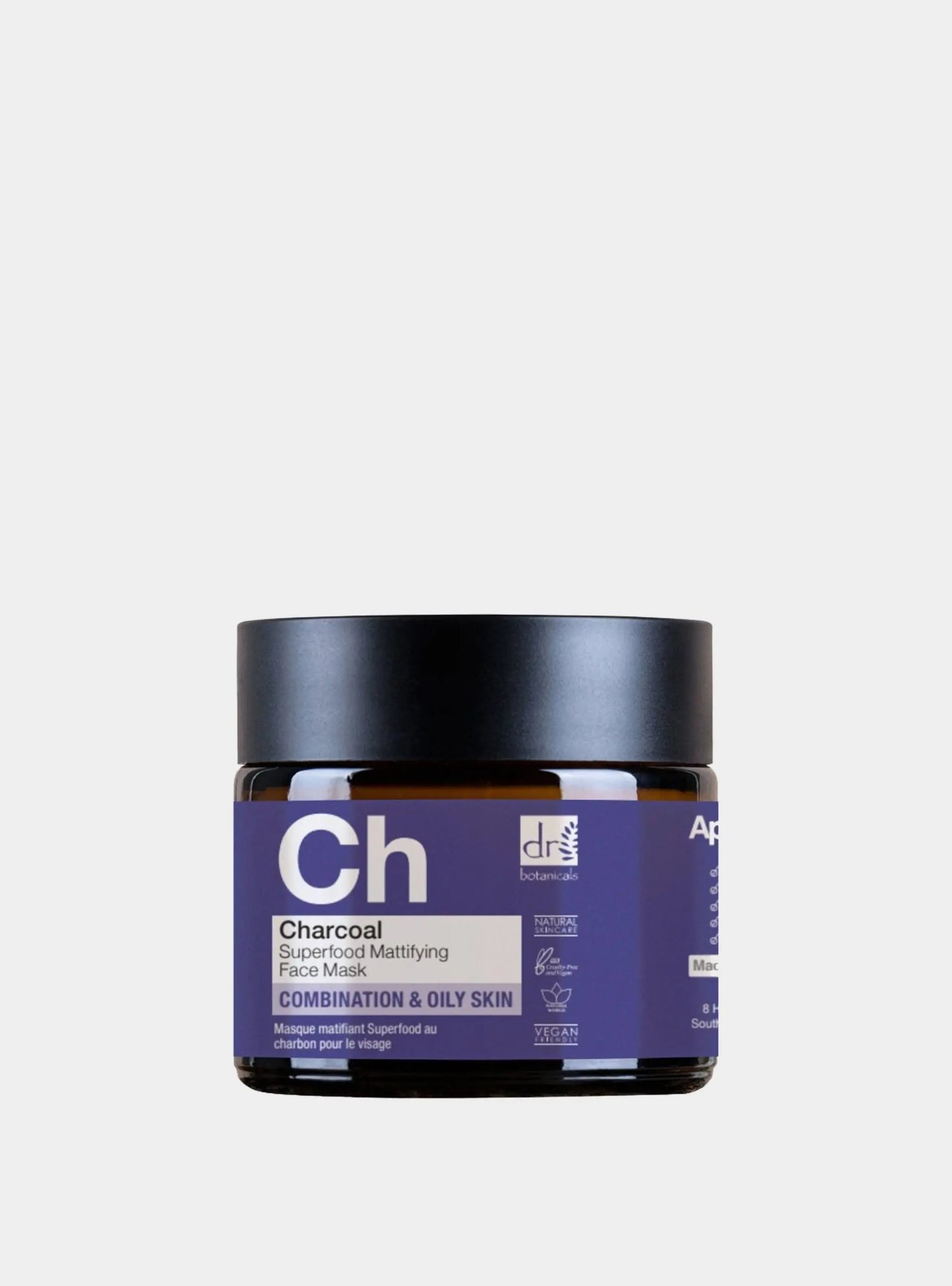 Charcoal Superfood Mattifying Face Mask 60ml Dr Botanicals
