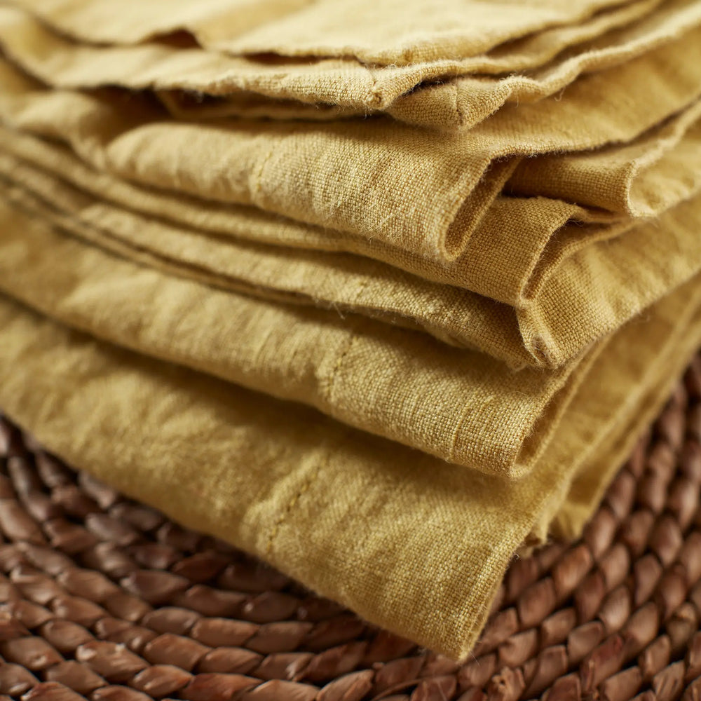 Chartreuse 100% Linen Napkins - Set of 4 The Secret Linen Store