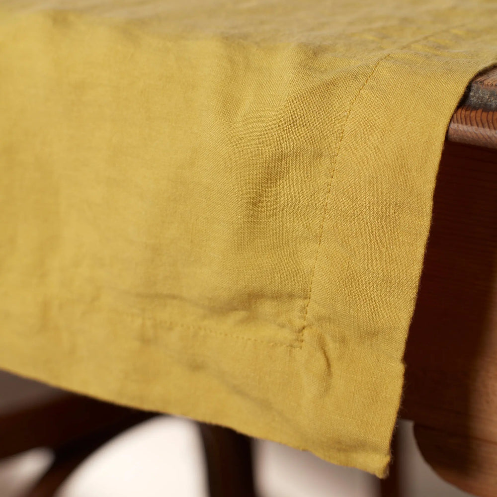 Chartreuse 100% Linen Table Runner The Secret Linen Store