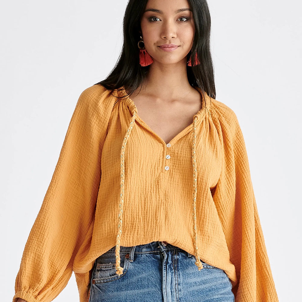 Cheesecloth Peasant Blouse Paisie