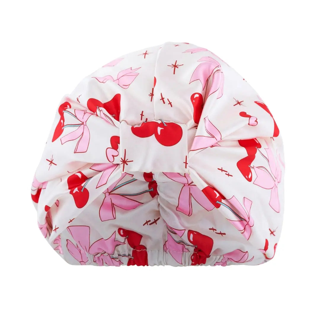Cherry Bows Satin Sleep Turban SMUG