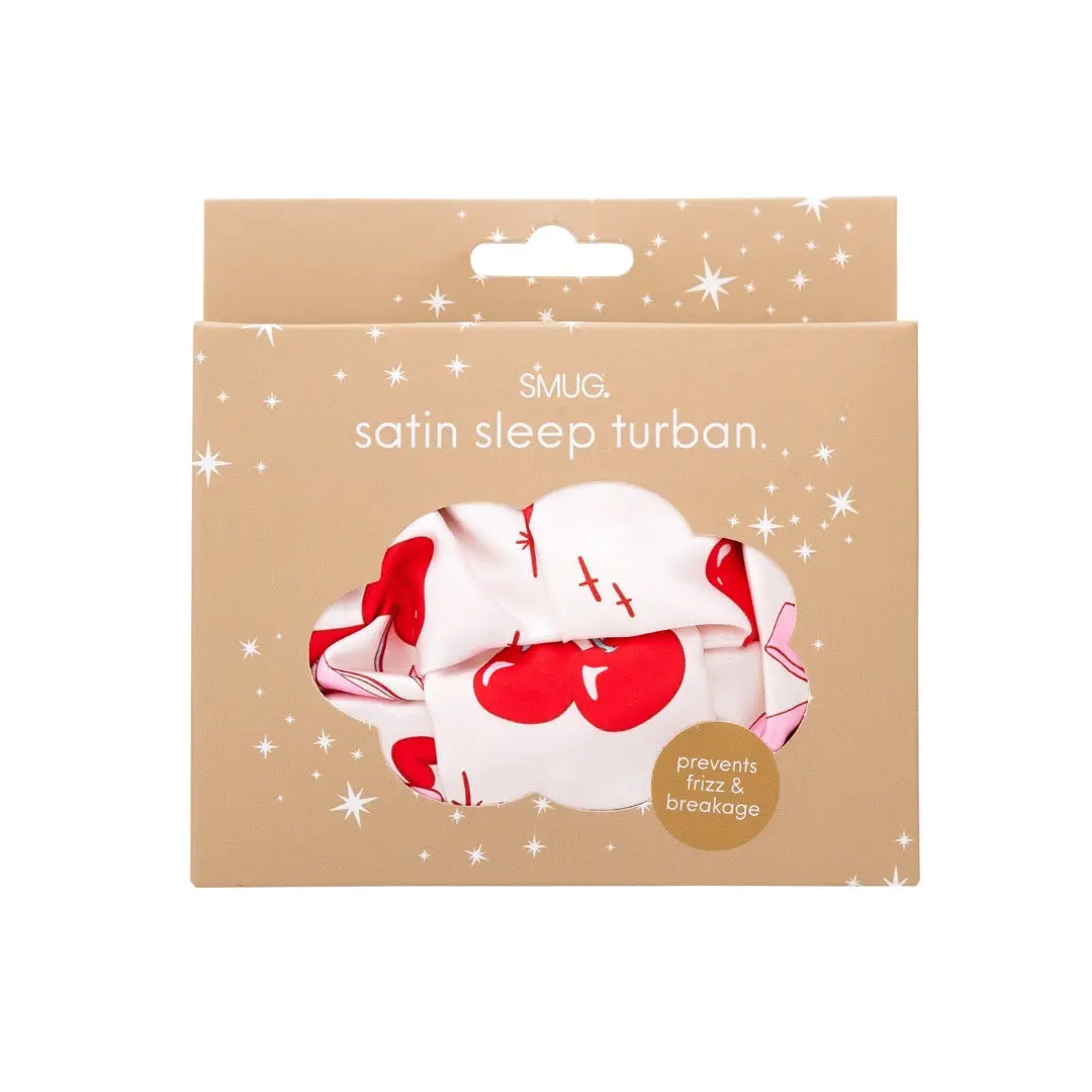Cherry Bows Satin Sleep Turban SMUG