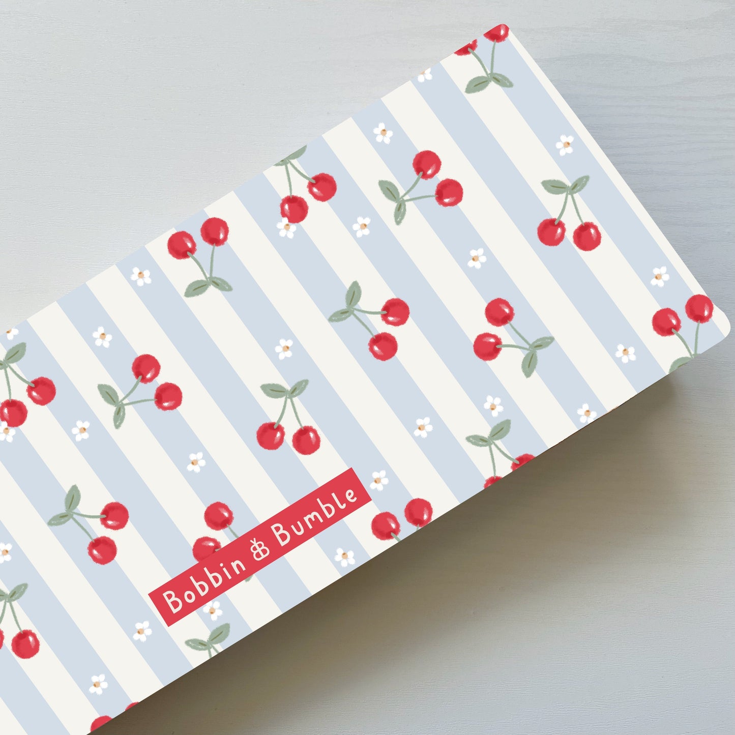 Travel Changing Mat - Cherry Stripe Bobbin and Bumble