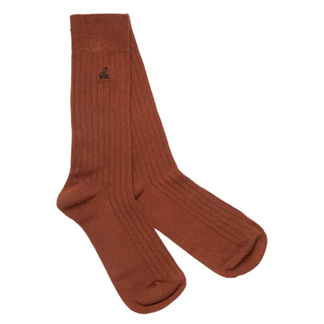 Chestnut Brown Bamboo Socks Swole Panda