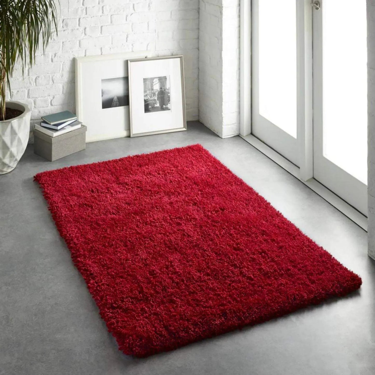 Chicago Red Shaggy Rug The Rugs
