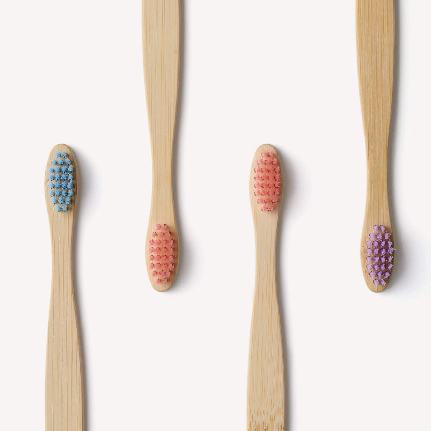 Children's Bamboo Toothbrush - 4 Pack - Candy Colour Wild And Stone