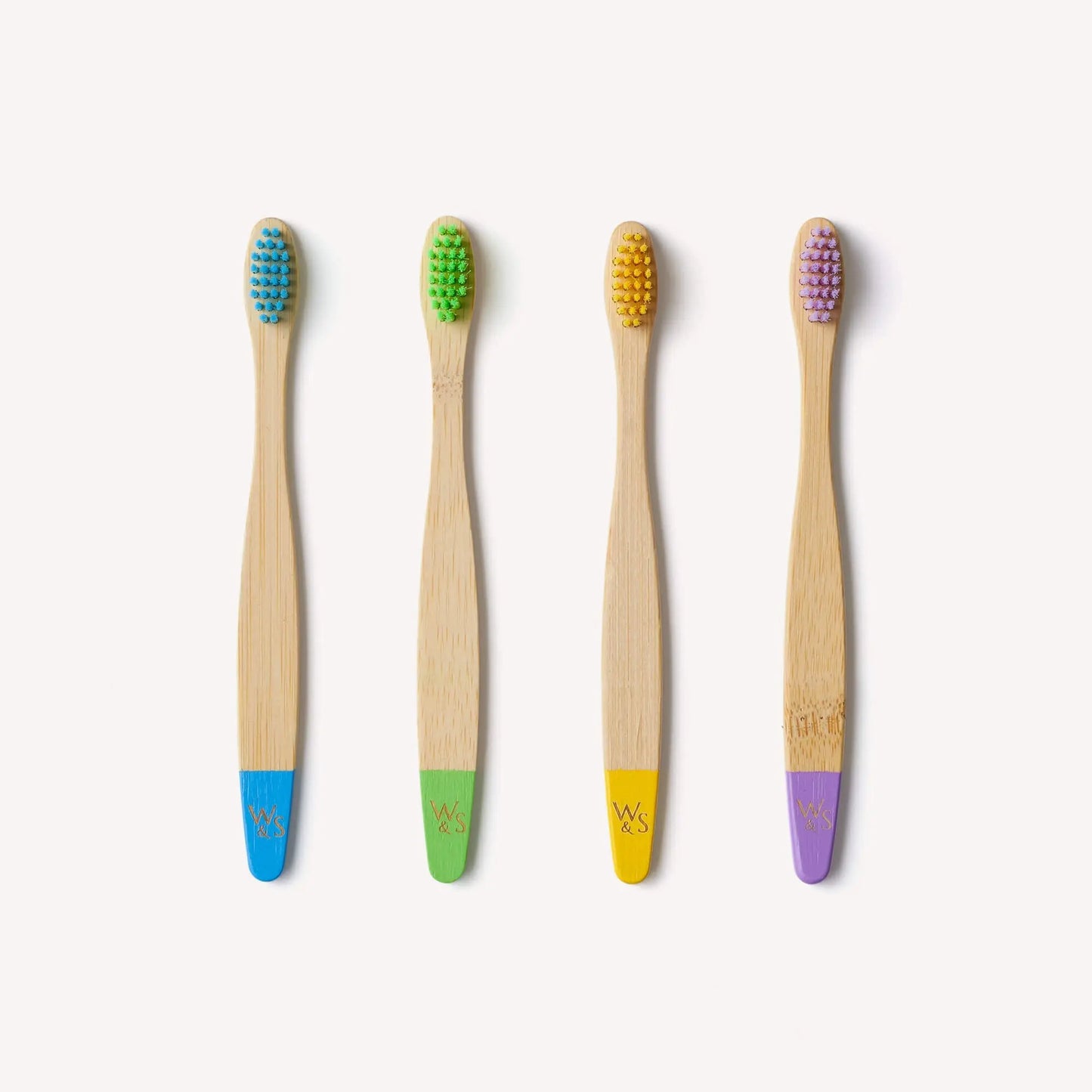 Children's Bamboo Toothbrush - 4 Pack - Multi-Colour Wild And Stone