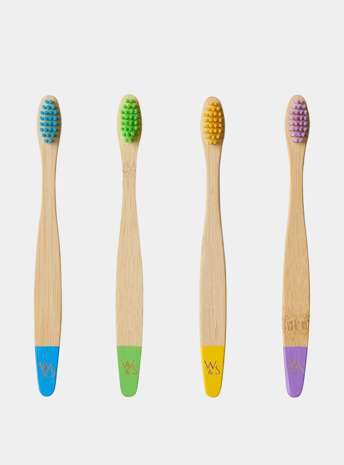 Children's Bamboo Toothbrush - 4 Pack - Multi-Colour Wild And Stone