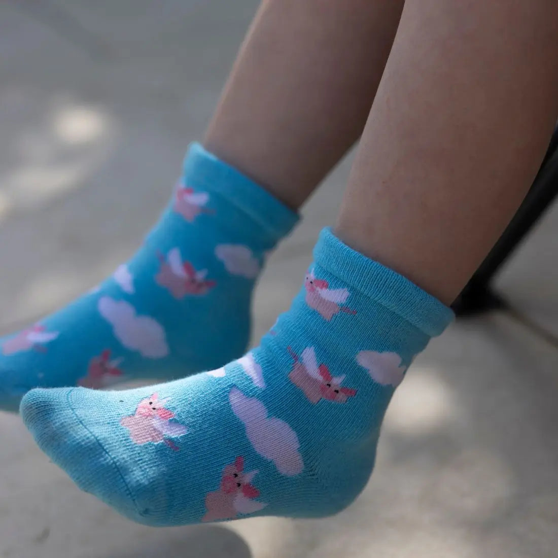 Children's Flying Pig Bamboo Socks Swole Panda