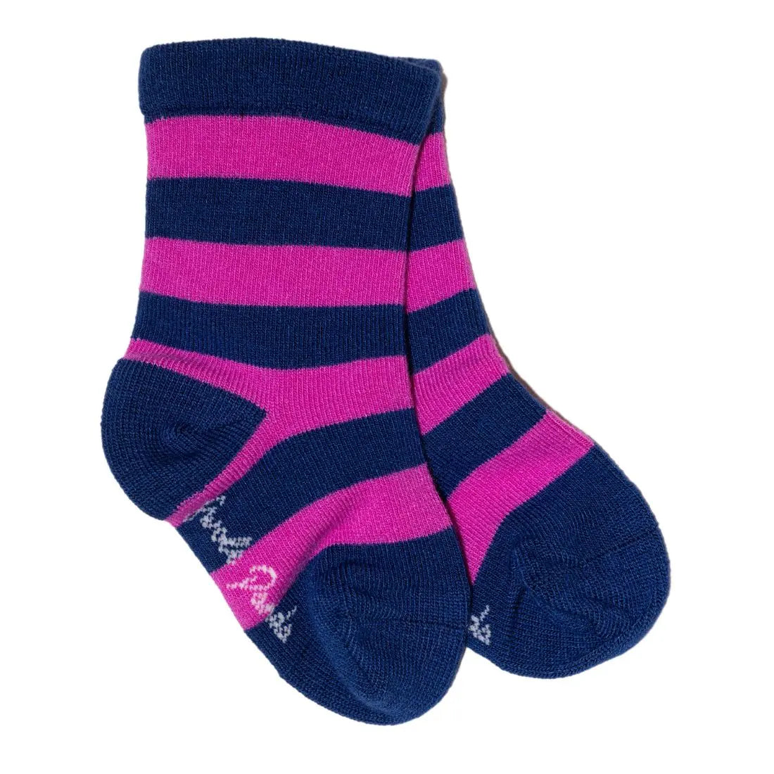 Children's Pink Stripe Bamboo Socks Swole Panda