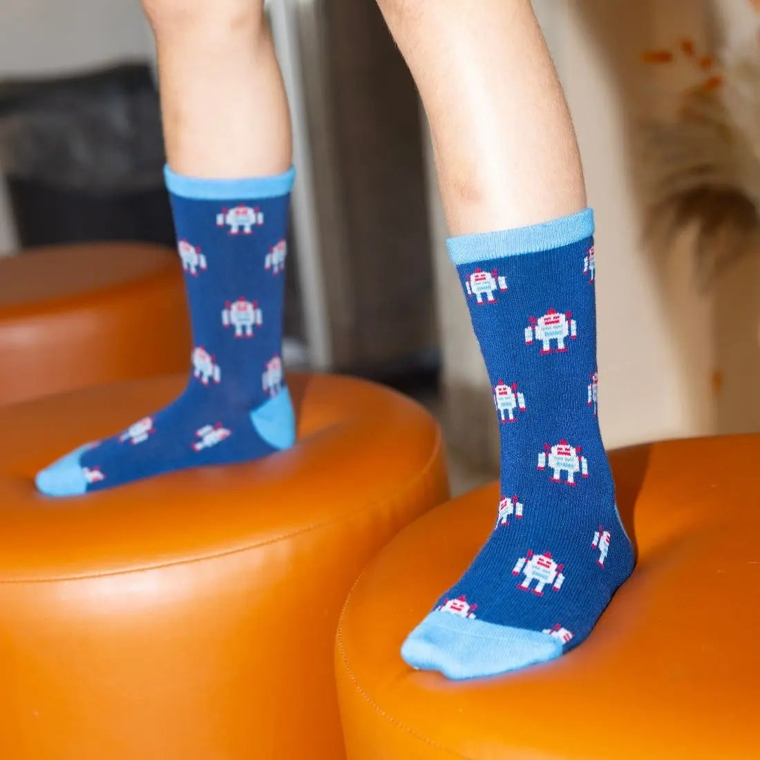 Children's Robot Bamboo Socks Swole Panda