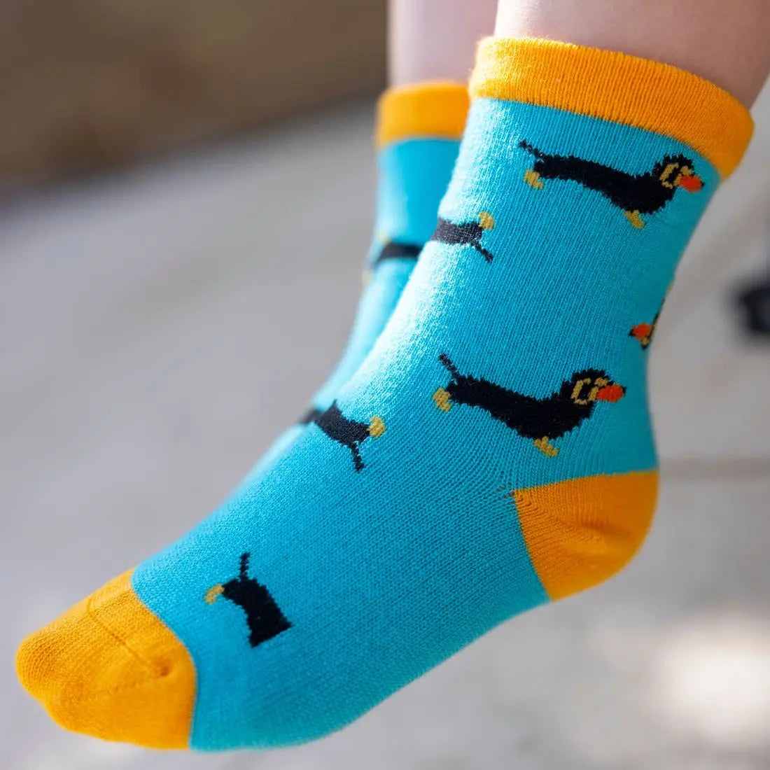 Children's Sausage Dog Bamboo Socks Swole Panda