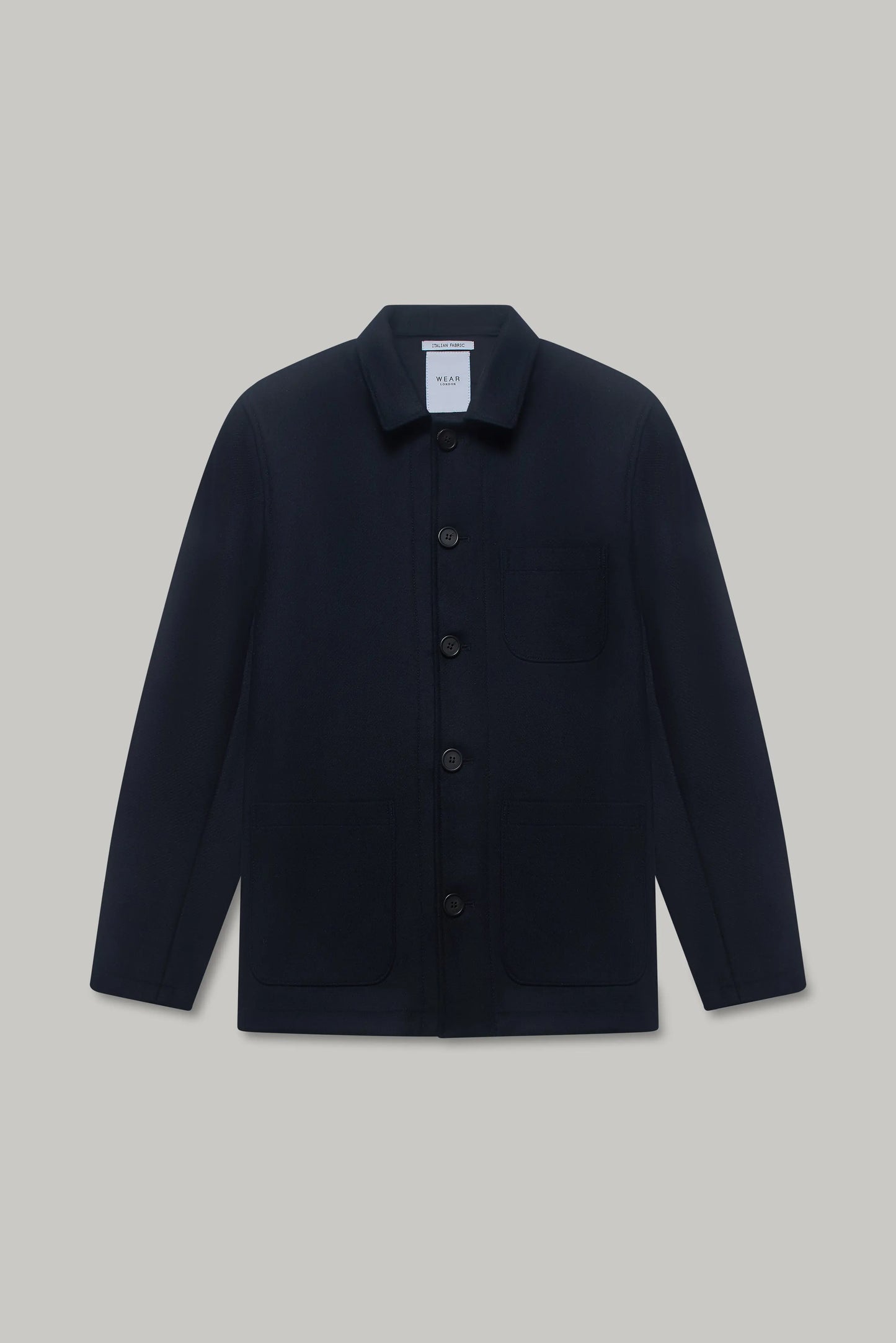 Chiltern Shacket Sleeve Lining - Birbo Twill Navy Wear London