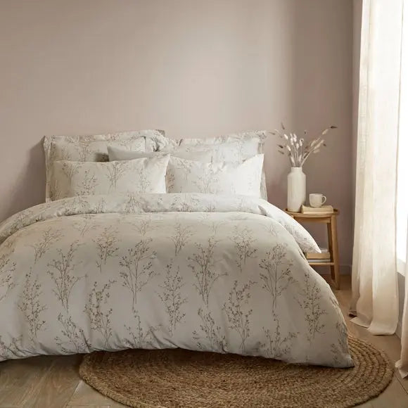 Chiltern Sketch Floral Duvet Cover and Pillowcase Set Dunelm