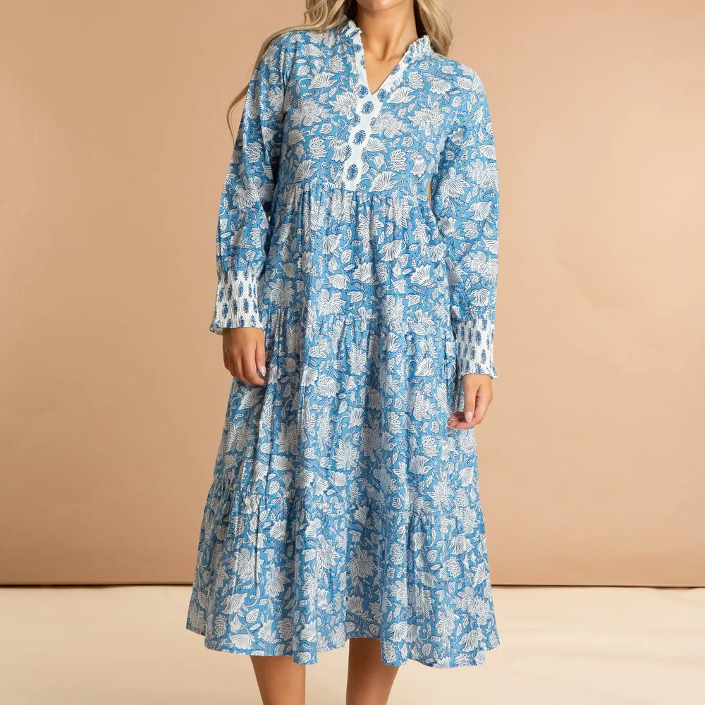 China Blue Paisley Beach Day Set inara