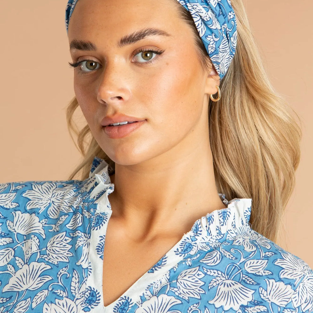 China Blue Paisley Beach Day Set inara
