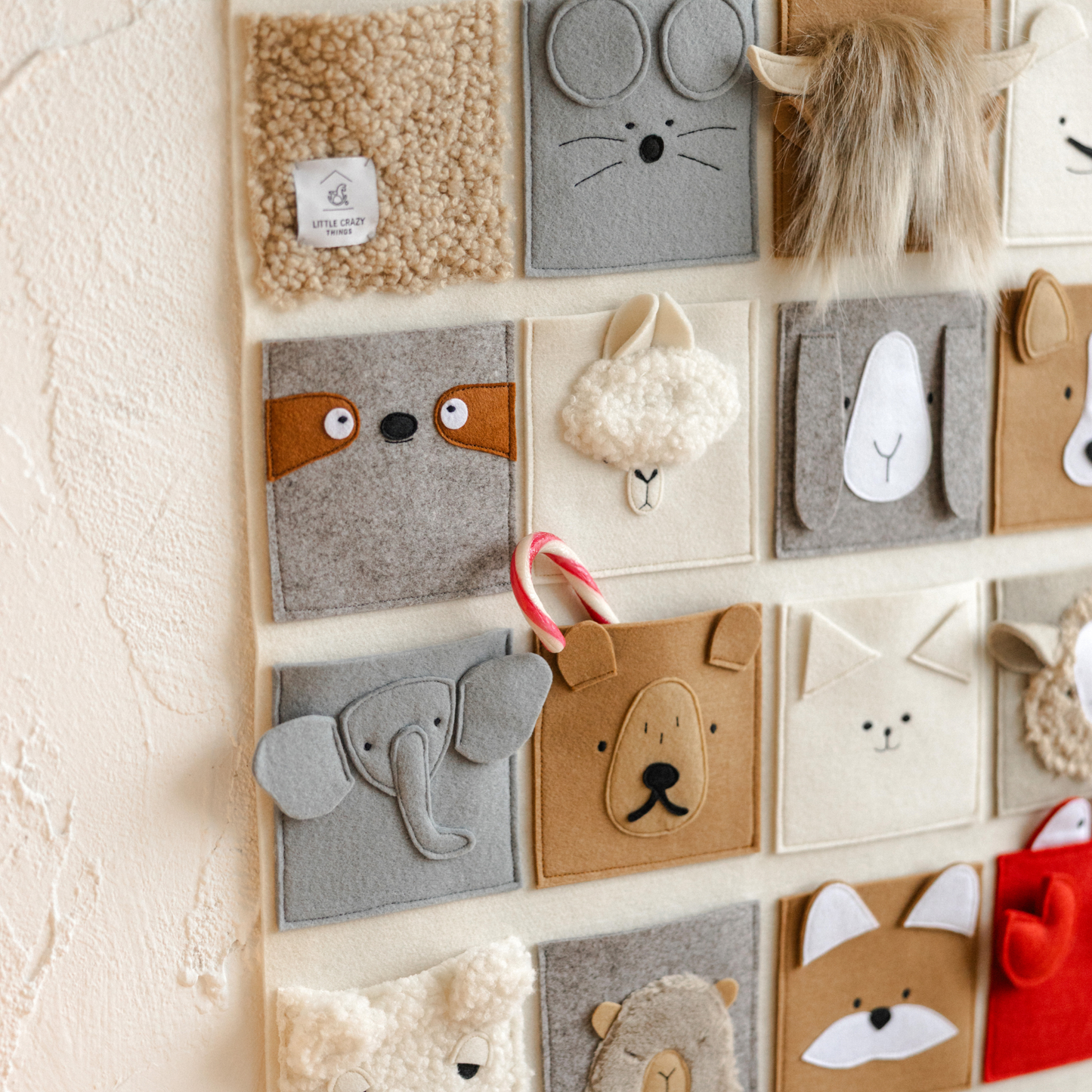 Woodland Felt Advent Calendar, Wall Organizer MINICAMP