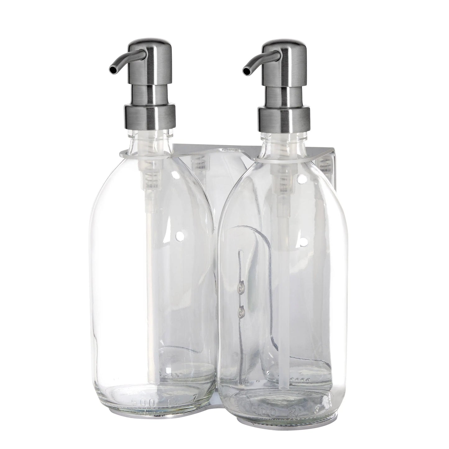 Chrome Double Wall Mounted Soap Dispenser Kuishi