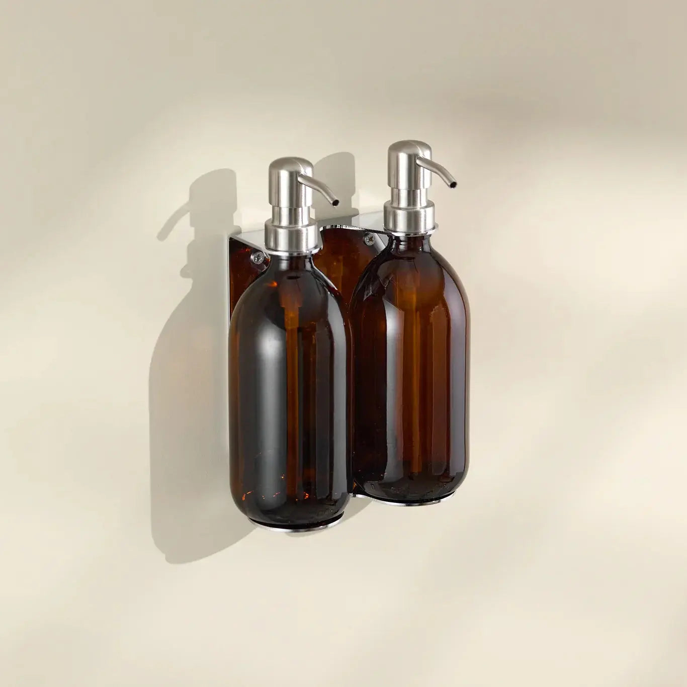 Chrome Double Wall Mounted Soap Dispenser Kuishi
