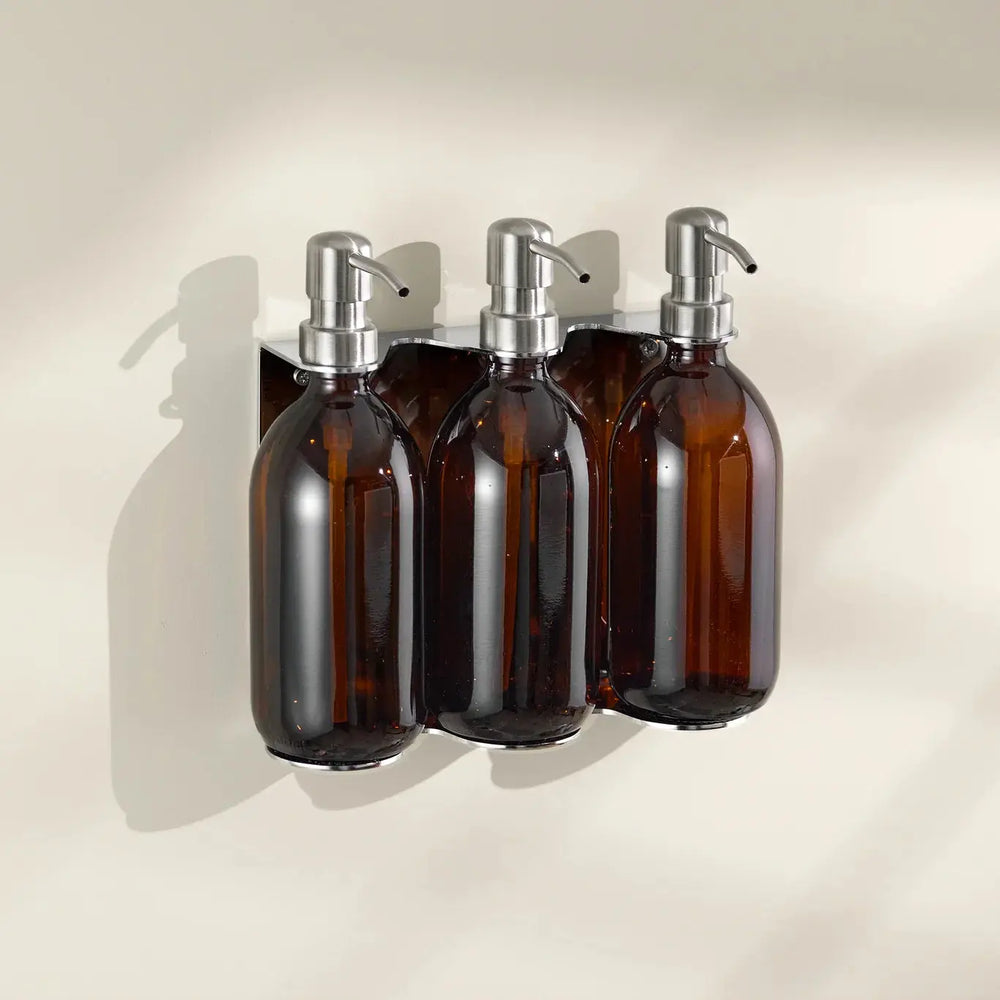 Chrome Triple Wall Mounted Soap Dispenser Kuishi