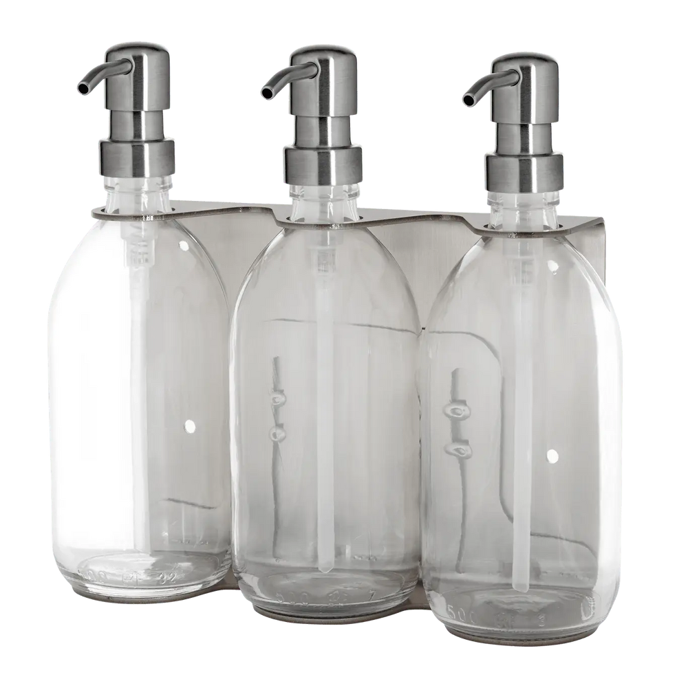 Chrome Triple Wall Mounted Soap Dispenser Kuishi