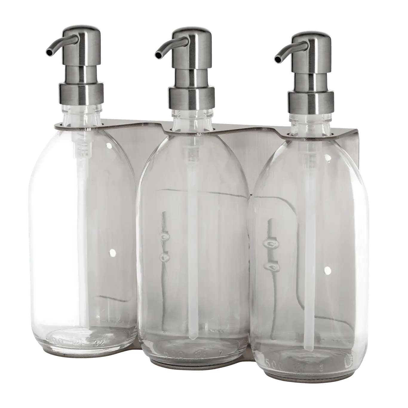 Chrome Triple Wall Mounted Soap Dispenser Kuishi