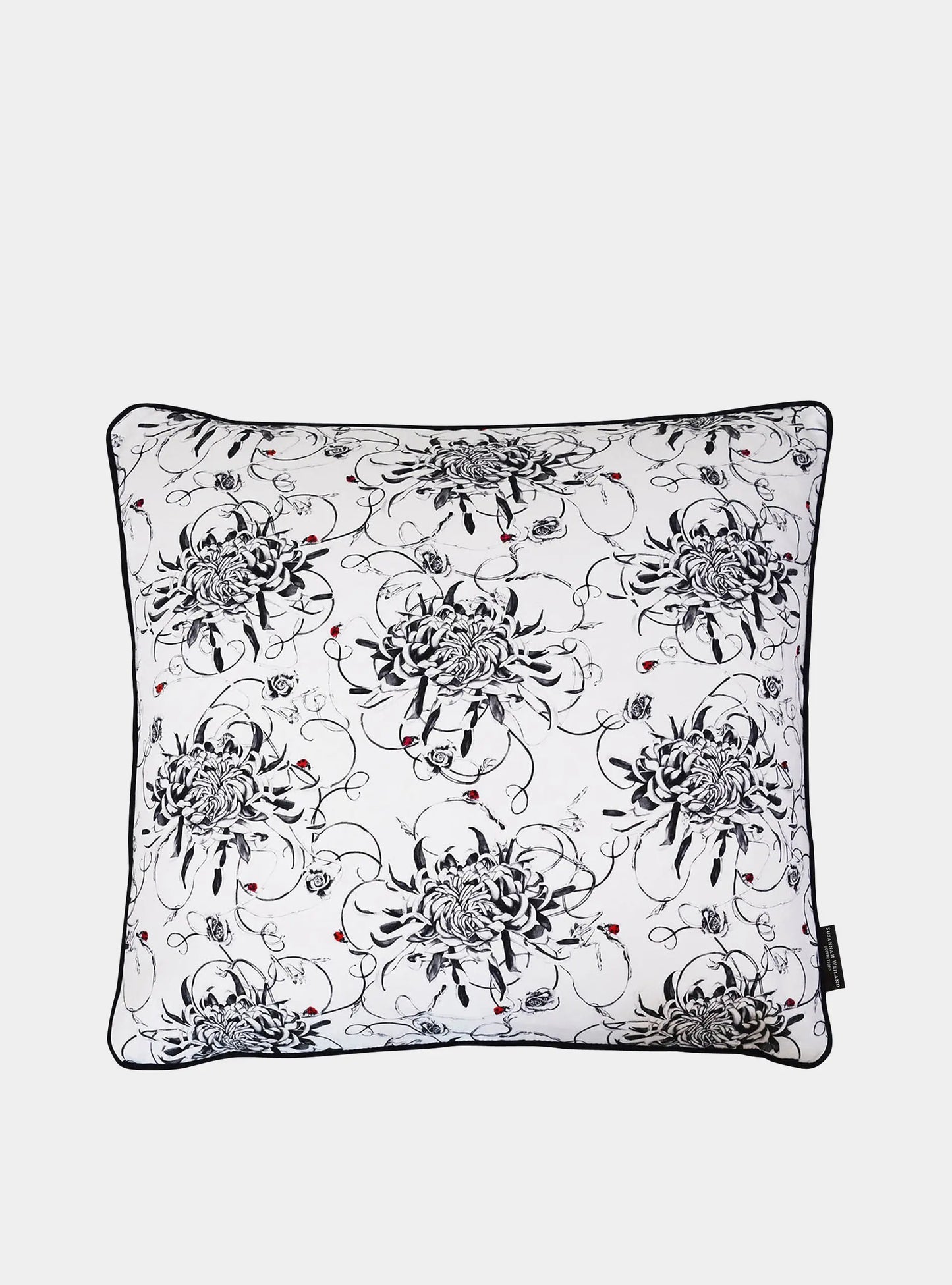 Chrysanthemum Hand Embroidered Cushion - Large Susannah Weiland Collections